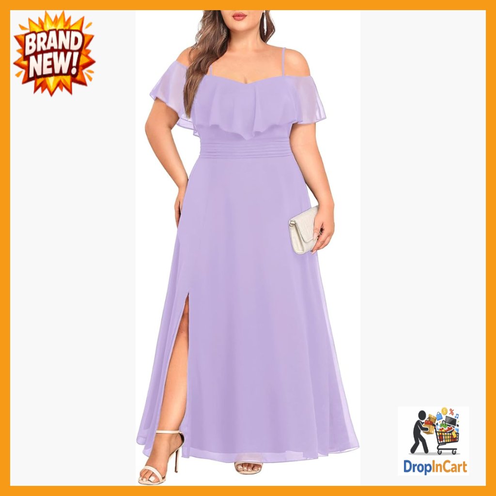 Off Shoulder Formal Dress Elegant A-Line Bridesmaid Wedding Guest Chic